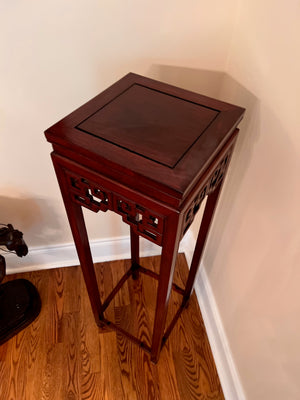 Chinese Rosewood Carved Plant Stand