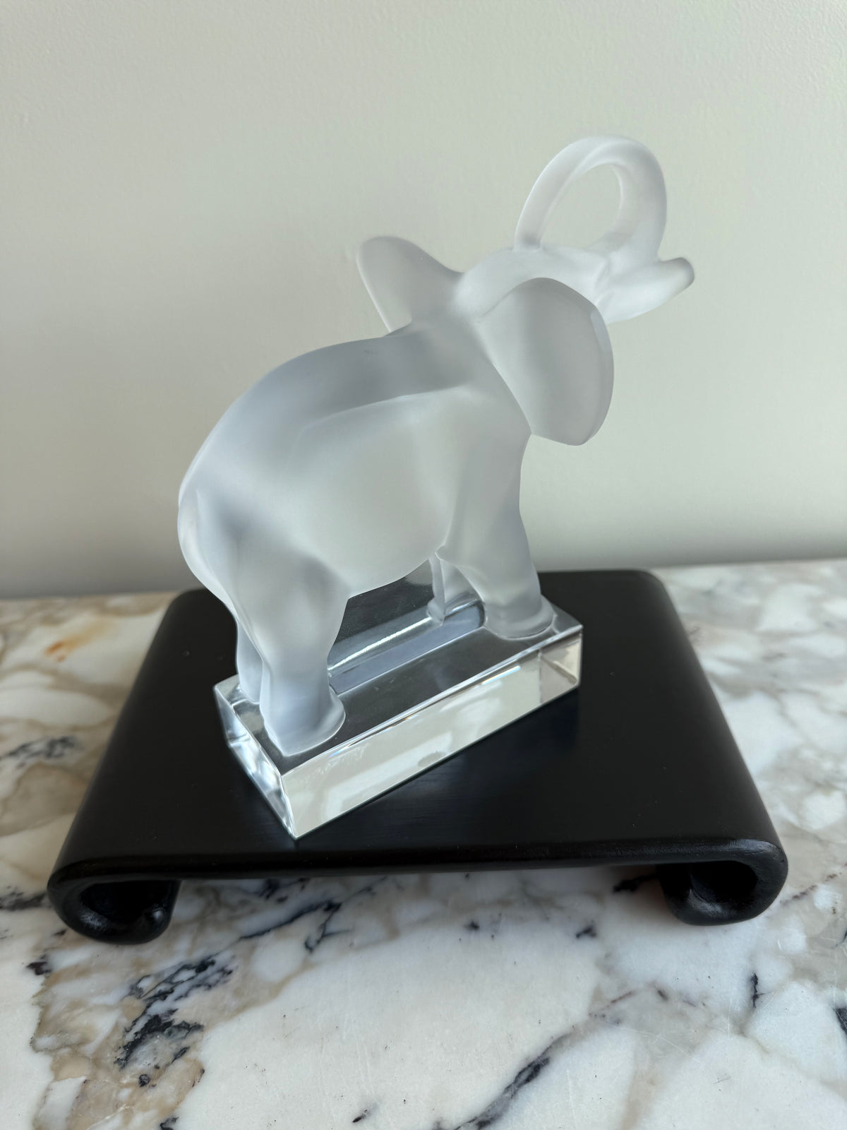 Lalique Crystal Elephant Sculpture