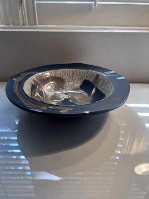 Beautiful Signed Raku Pottery Bowl, from Greece