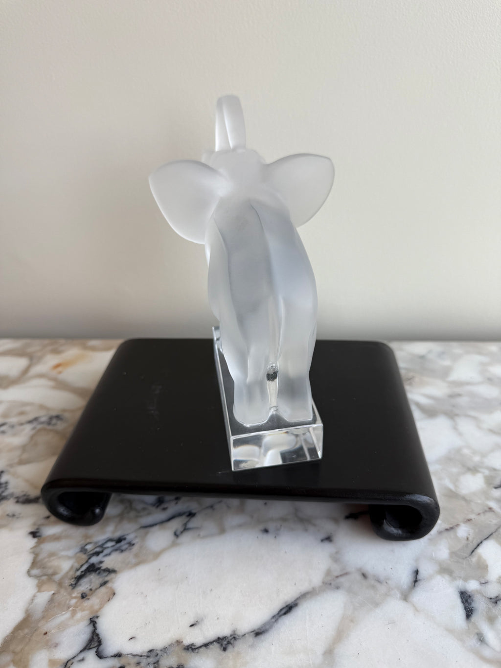 Lalique Crystal Elephant Sculpture