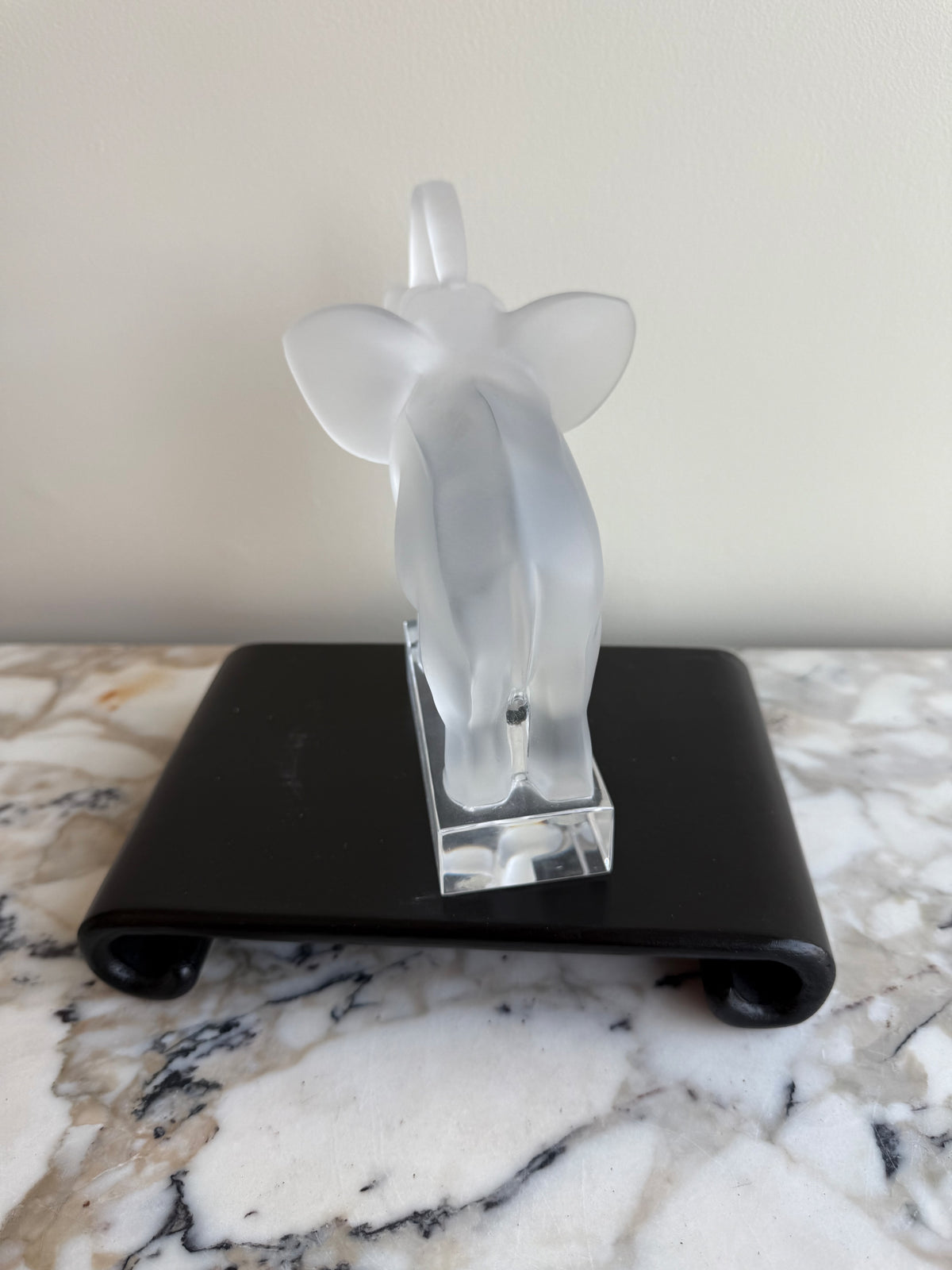 Lalique Crystal Elephant Sculpture