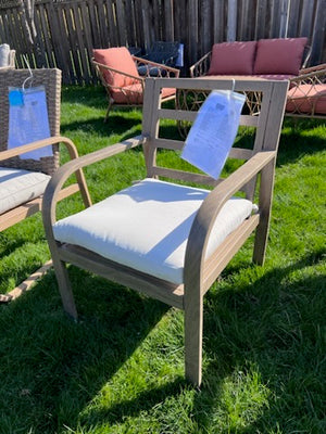 Steel Armchair w/Seat Cushion