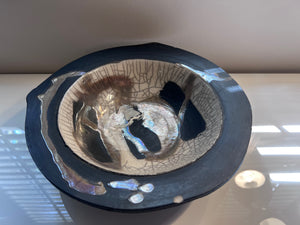 Beautiful Signed Raku Pottery Bowl, from Greece