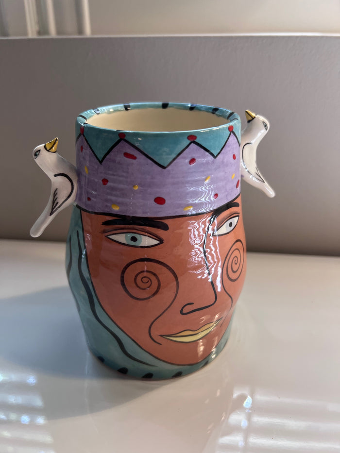 Garson Pakele Painted Ceramic Vase