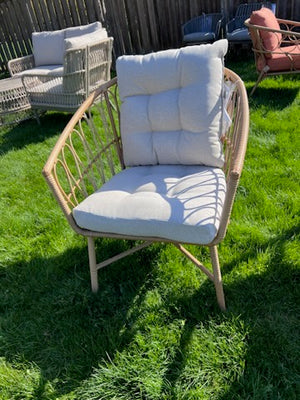 Boho Style Accent Chair w/Cushions