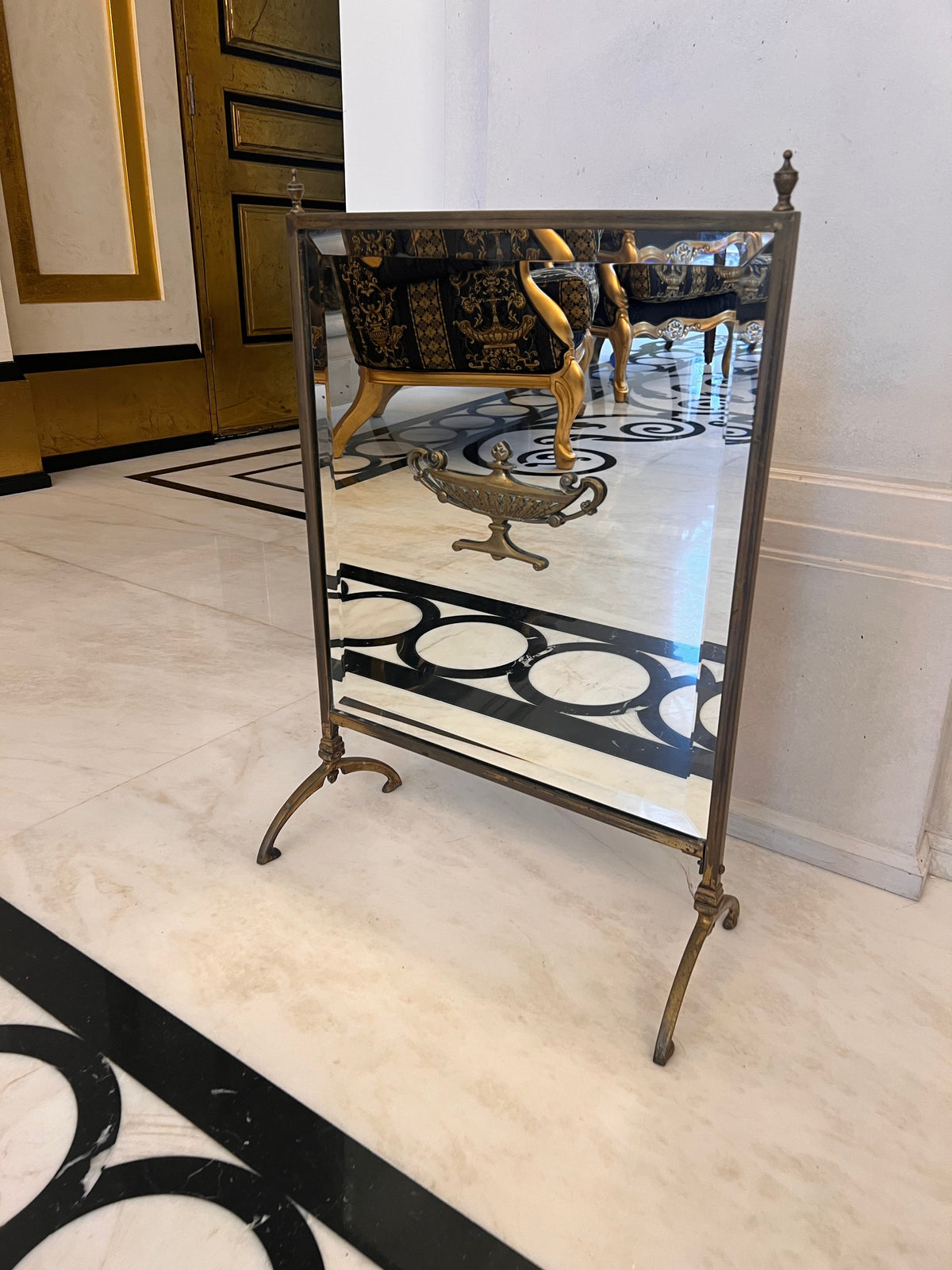 Small Antique Fire Screen