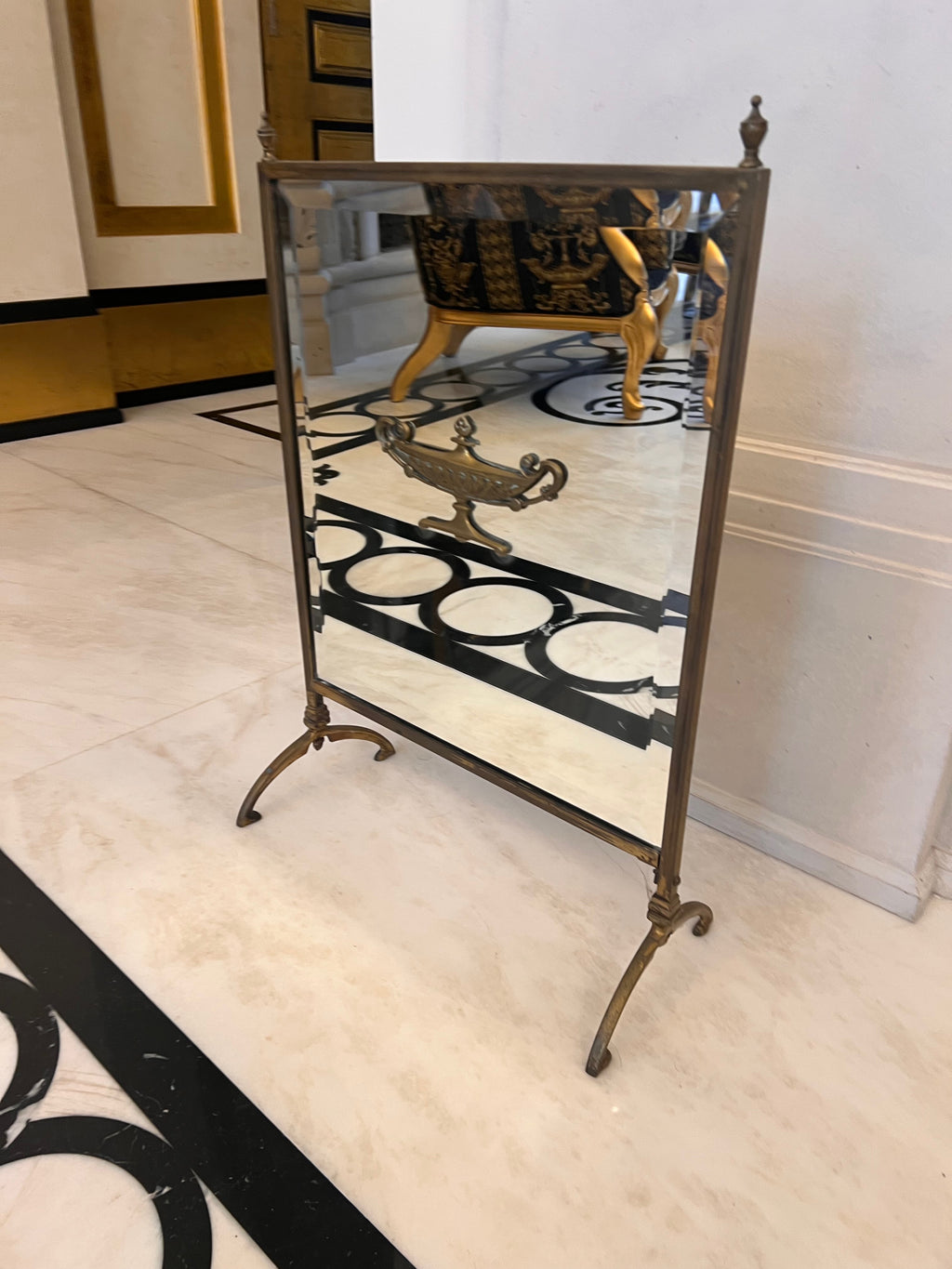 Small Antique Fire Screen