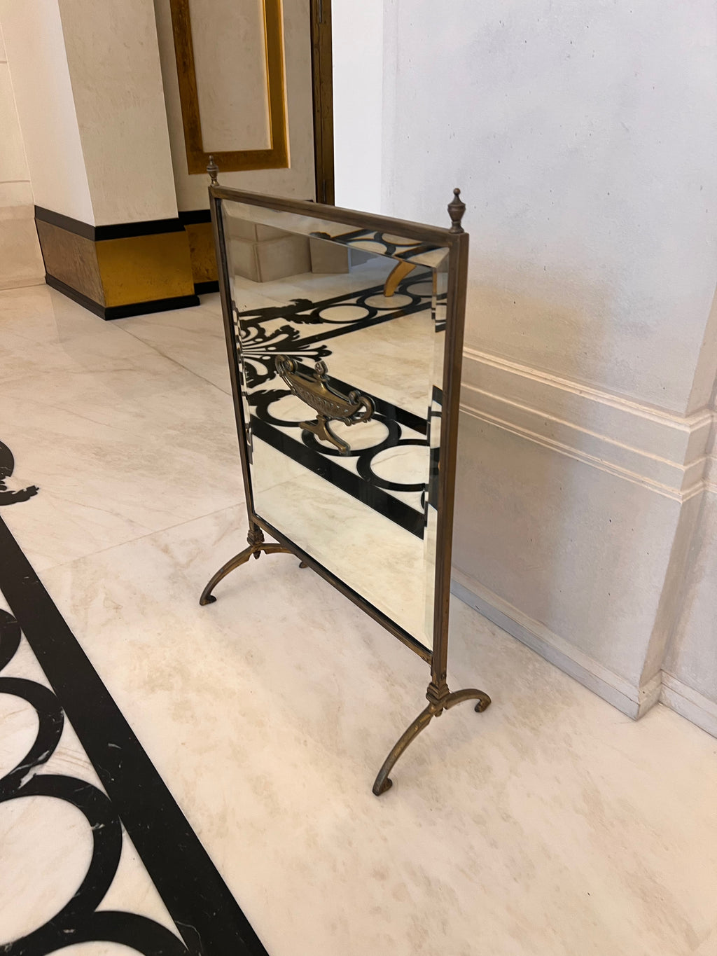Small Antique Fire Screen