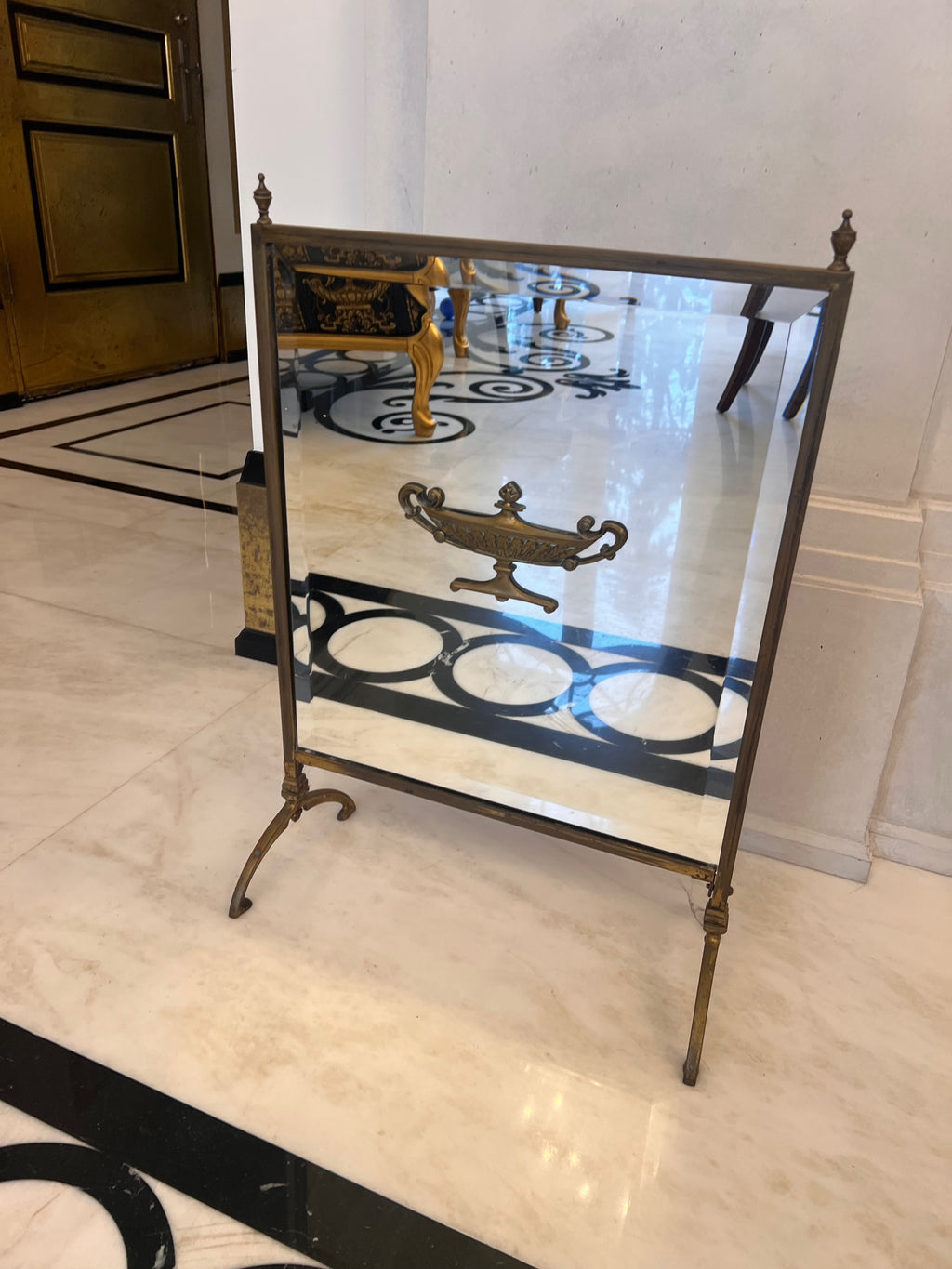 Small Antique Fire Screen