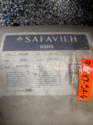 *BRAND NEW Safavieh Soho Collection 'Design: SOH120A' Black/Ivory 100% Wool Area Rug- 8'3ft x 11'ft (*retail $900)