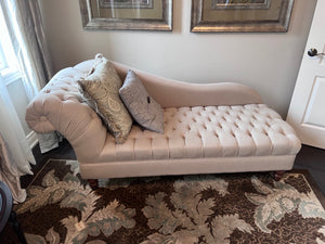 Beige Tufted Chaise Lounger # 2