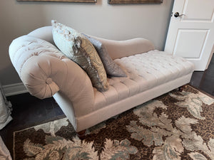 Beige Tufted Chaise Lounger # 2