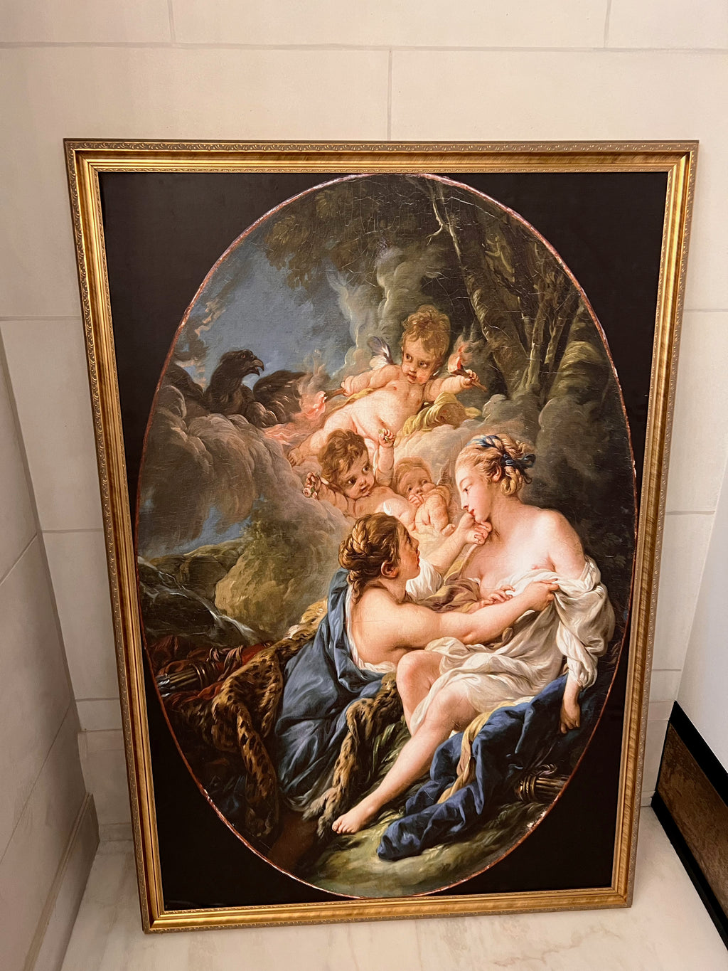 Framed Print- Jupiter in the Guise of Diana and Callisto
