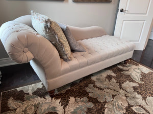 Beige Tufted Chaise Lounger # 1