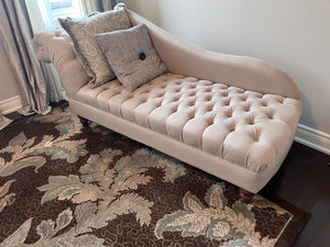 Beige Tufted Chaise Lounger # 2