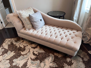 Beige Tufted Chaise Lounger # 1
