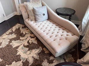 Beige Tufted Chaise Lounger # 1