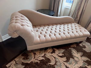 Beige Tufted Chaise Lounger # 1