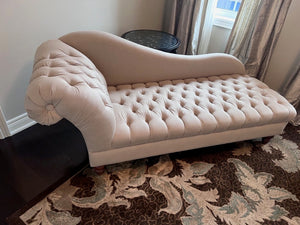 Beige Tufted Chaise Lounger # 2