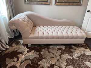 Beige Tufted Chaise Lounger # 2