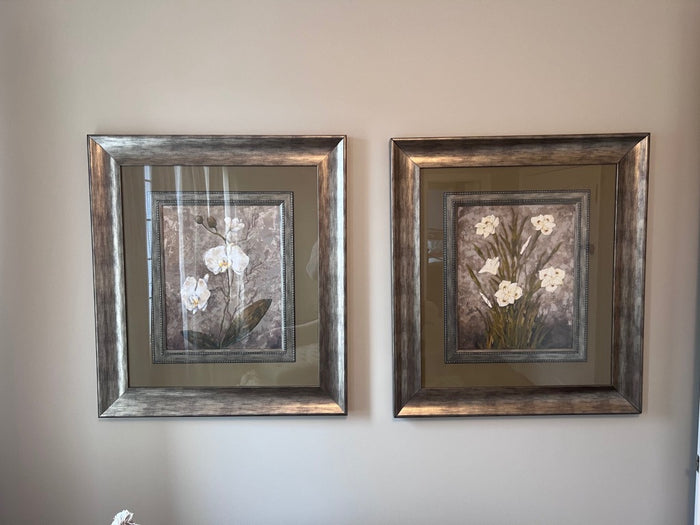 Pair of Framed Flower Prints