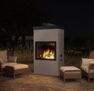 Outdoor Fireplace with Liquid Propane Gas