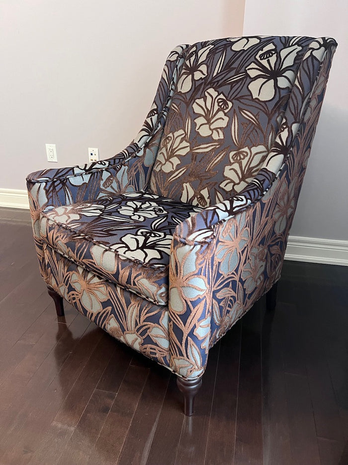 Upholstered 'Flowers' Accent Chair
