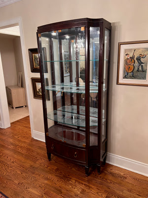 Beautiful Schnadig Curio Cabinet with Interior Lighting