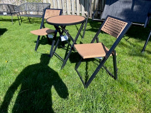3 Piece Steel and Wicker Folding Bistro Set (*retail price $200)