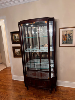 Beautiful Schnadig Curio Cabinet with Interior Lighting