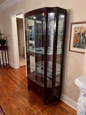 Beautiful Schnadig Curio Cabinet with Interior Lighting