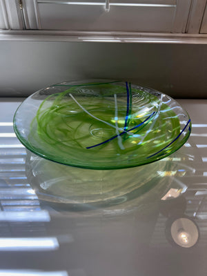 Green Kosta Boda Art Glass Bowl