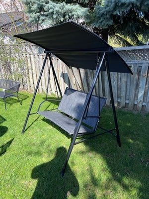 2-Person Sling Patio Swing with Canopy (*retail price $200)