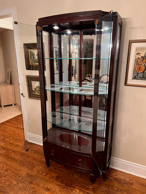 Beautiful Schnadig Curio Cabinet with Interior Lighting