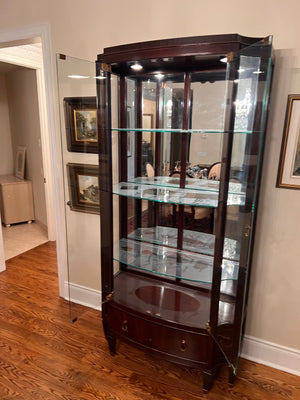 Beautiful Schnadig Curio Cabinet with Interior Lighting
