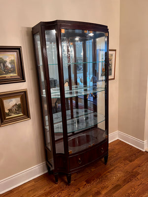 Beautiful Schnadig Curio Cabinet with Interior Lighting