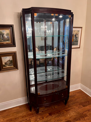 Beautiful Schnadig Curio Cabinet with Interior Lighting