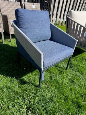 Blue Steel and Sling Chair