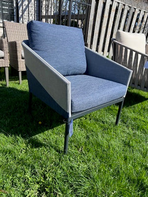 Blue Steel and Sling Chair