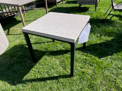 Marble Look- Square Steel Small Dining Table