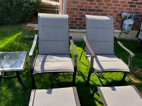 Mainstays Charleston 5 Piece Chat Set Reclining Chairs retail