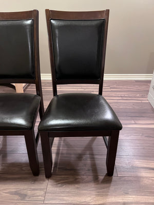 4 Faux Leather Dining Chairs