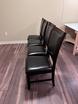 4 Faux Leather Dining Chairs