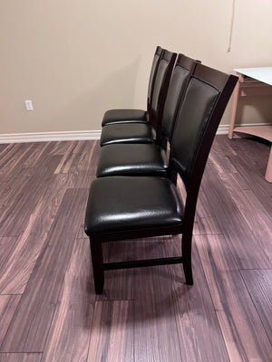 4 Faux Leather Dining Chairs