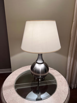 Pair of Silver "BB Bargoons" Table Lamps (*retail $300)