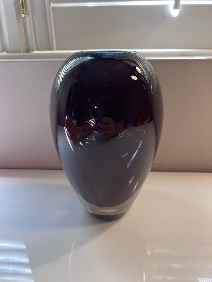 Tony Lee Purple Art Glass Vase (Toronto Artist)