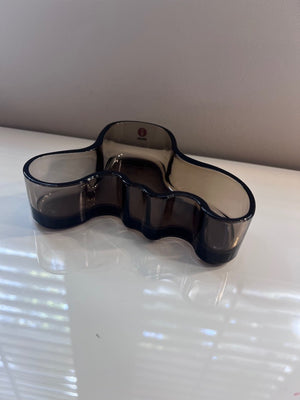 Littala Aalto Shallow Smoked Dish by Alvar Aalto