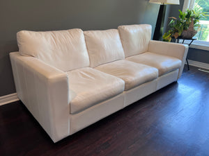 Palliser White Leather Sofa (*retail $4000)