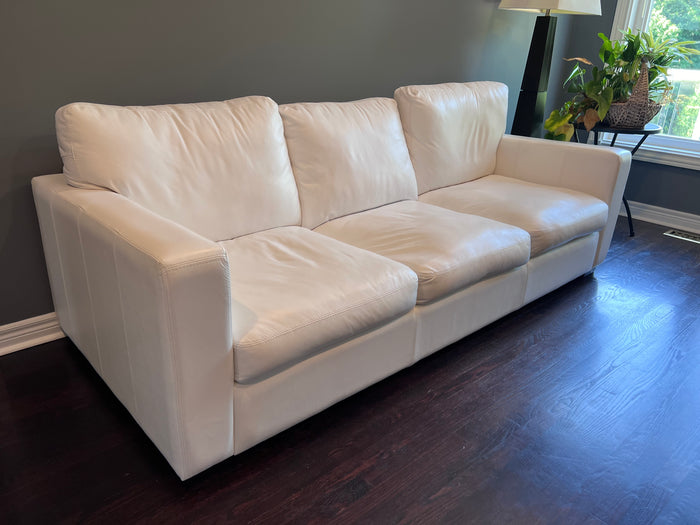 Palliser White Leather Sofa (*retail $4000)