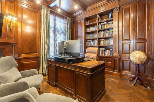 Sligh Leather Top Executive Desk